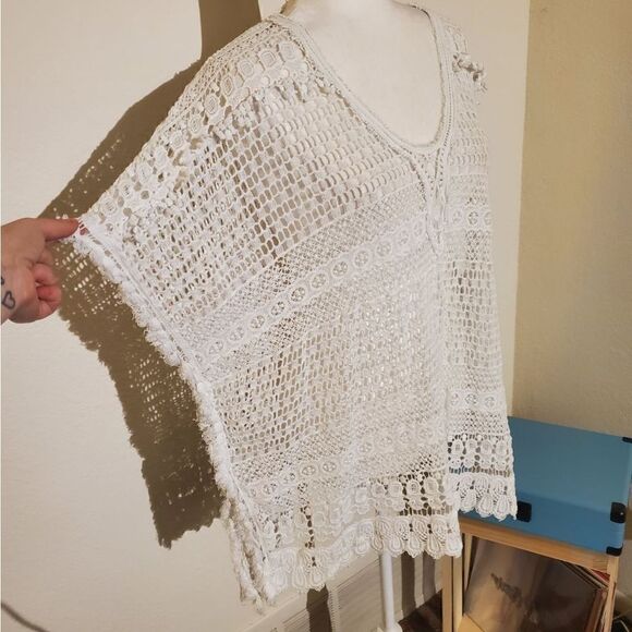 Chicos white crochet swimsuit cover - Picture 3 of 9